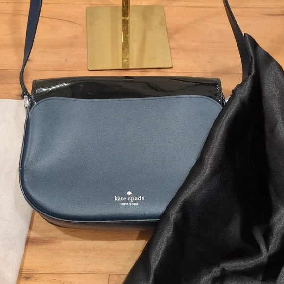 Kate Spade NWOT Zibbi Owl Navy ๐ Novelty Medium Flap Shoulder Crossbody Purse - Picture 7 of 15